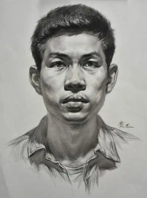 素描头像临摹范画素材,超细腻人头像美术作品_素描作品_零二七艺考