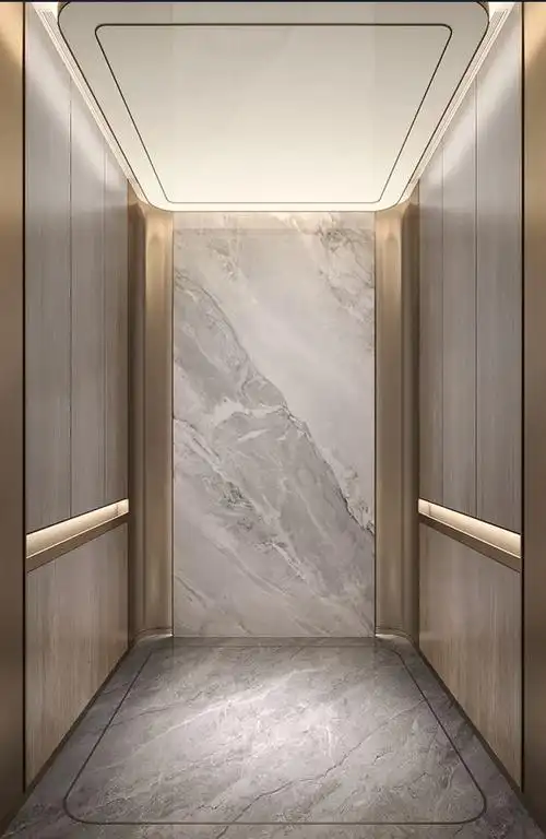 (金科·凤樾府电梯轿厢效果图)地下:小区入口-汽车坡道-地下光厅-地下