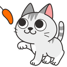 猫咪摇尾巴香肠卡通gif动图_动态图_表情包下载_soogif