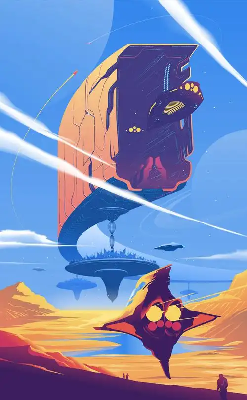 酷炫配色18款网页插画