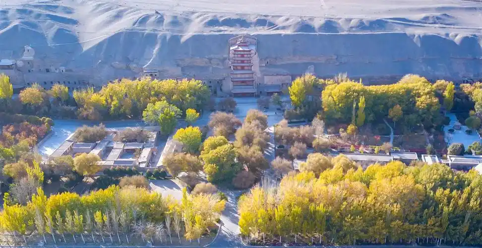 敦煌层林尽染风光大美