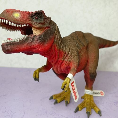 思乐 红色霸王龙 72068恐龙限量特别版儿童玩具仿真动物模型暴龙