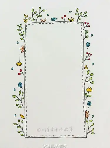 边框简笔画竖版a4