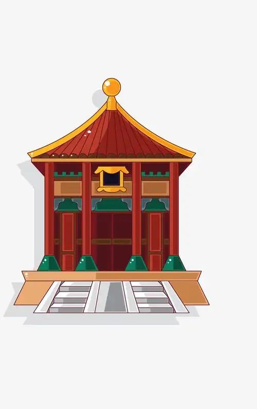 古典城堡大殿矢量素材