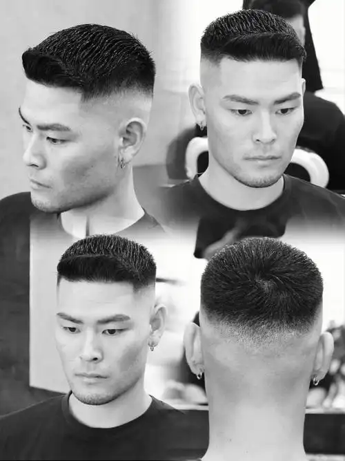 船员头发型980404梳理方法1:先把头发吹到八成干,方向是往后吹2