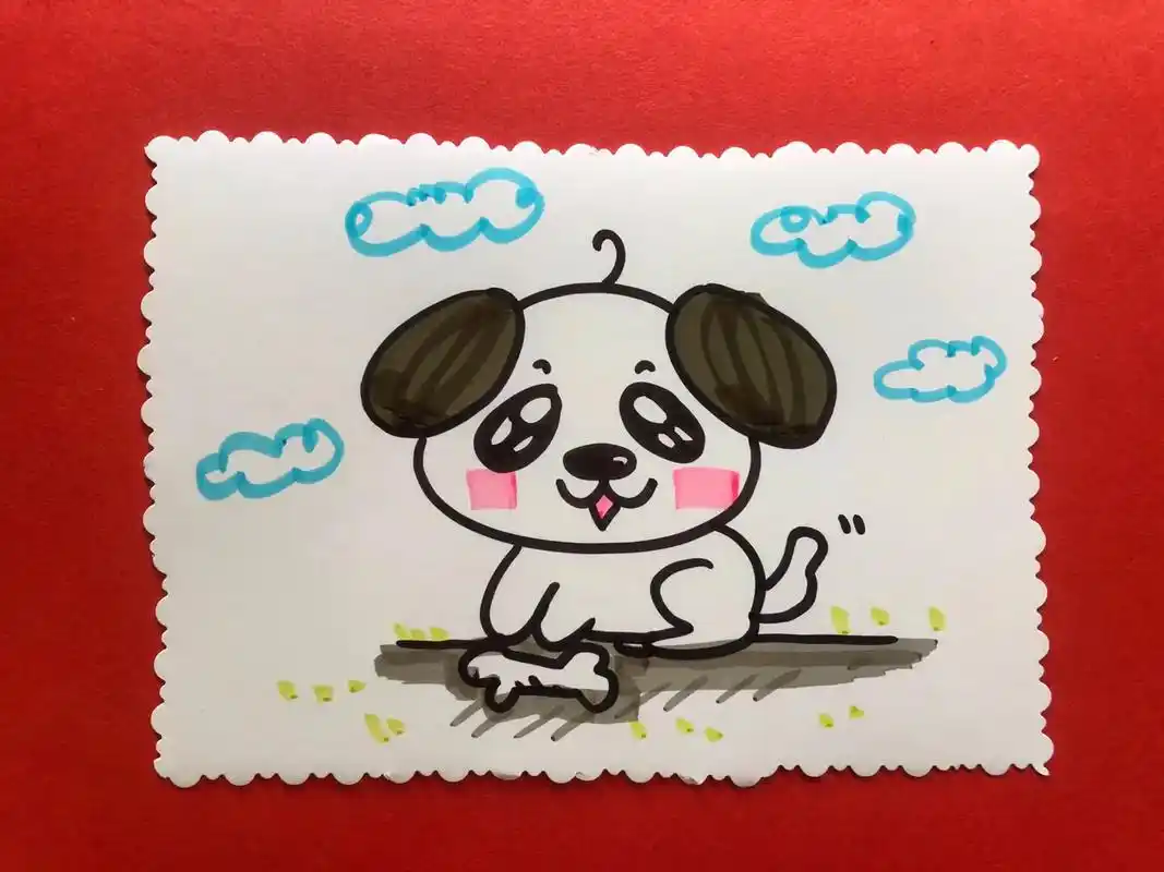 可爱动物简笔画.#跟着抖音学画画 #图文伙伴计划 #一起学画 - 抖音