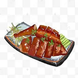 简笔画小清新美食春饼烤鸭美食餐饮烤鸭插画q版烤鸭免抠png吃货烤鸭