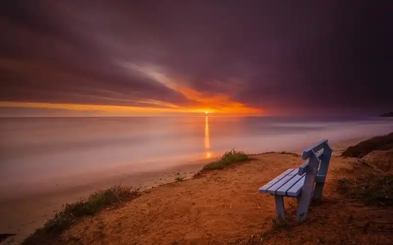 孤独的长椅唯美风景桌面壁纸图片第16张