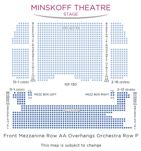 纽约经典音乐剧《狮子王the lion king》座位图.