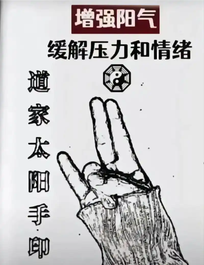 道家太阳手印,增强阳气,缓解压力和情绪,记住口诀:"太上台星 - 抖音