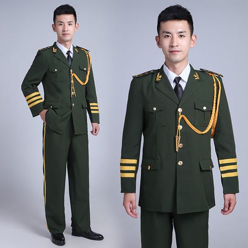 军装海军制服套装男升旗手国旗班仪仗队演出服军鼓军乐队服装女