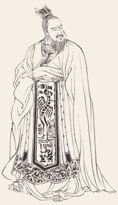 刘表画像,出自赵成伟绘《三国演义》人物百图