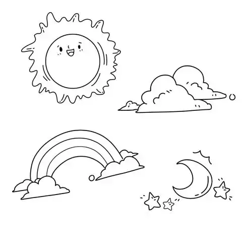 简简单单的天气简笔画来喽