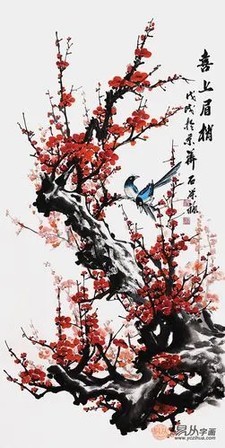 国画梅花谁画的好国家一级美术师石荣禄是也