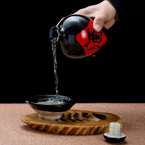 酒碗陶瓷小黑老式家用古代创意仿古酒具古风碗