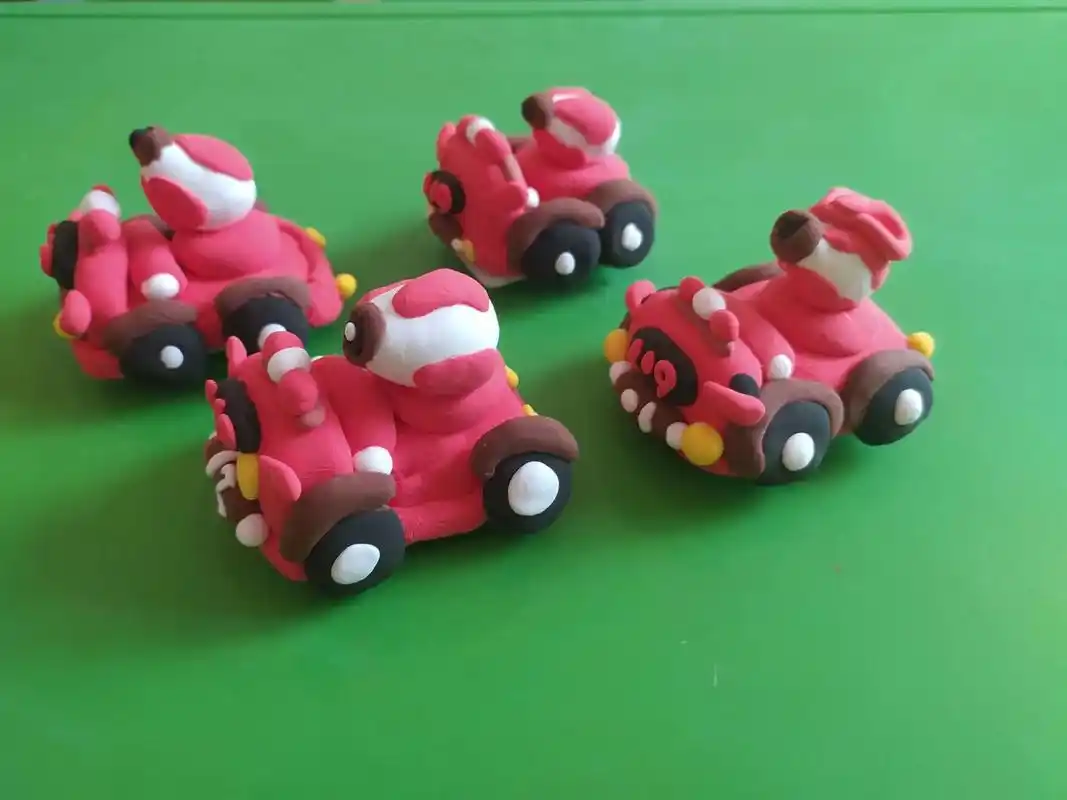 消防车.#超轻粘土手工  - 抖音