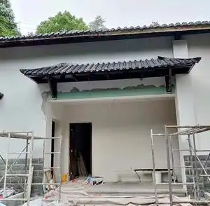 仿古实木屋檐火锅店面中式复古防腐门头古建门头飞檐长廊装饰定做