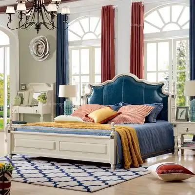 盛卡娜家具 卧室成人百搭双人床美式新款简约双人床 yn606