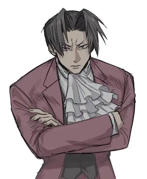 拥有天才检事的称号,《逆转裁判》御剑怜侍pixiv插画图片