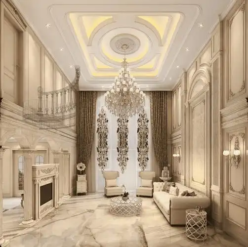 浦东新区星河湾570平法式风格别墅装修效果图