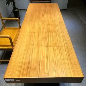 非洲缅甸金丝柚木实木大板茶桌2米茶板台原木家具老板办公桌餐桌