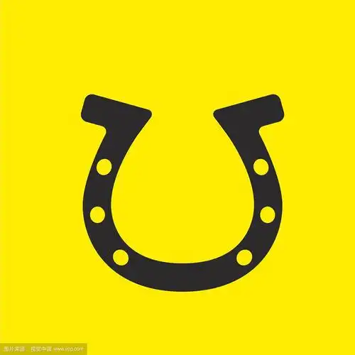 黄色背景上的马蹄铁标志