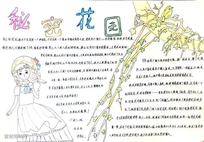 秘密花园电影英文手抄报英文电影手抄报