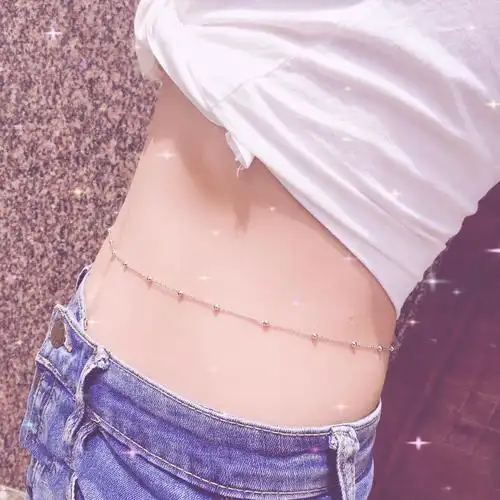 整体纯银搭配任意脐环脐钉肚脐饰品过敏腰链其它首饰