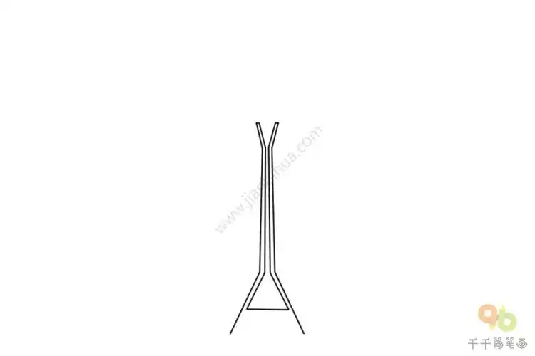 电视塔简笔画步骤图