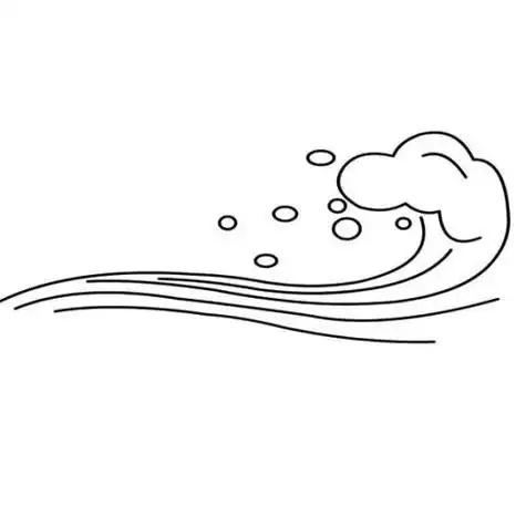 浪花怎么画简单又漂亮简笔画