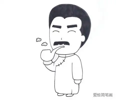 伟大的鲁迅先生_历史名人简笔画-简笔画大全