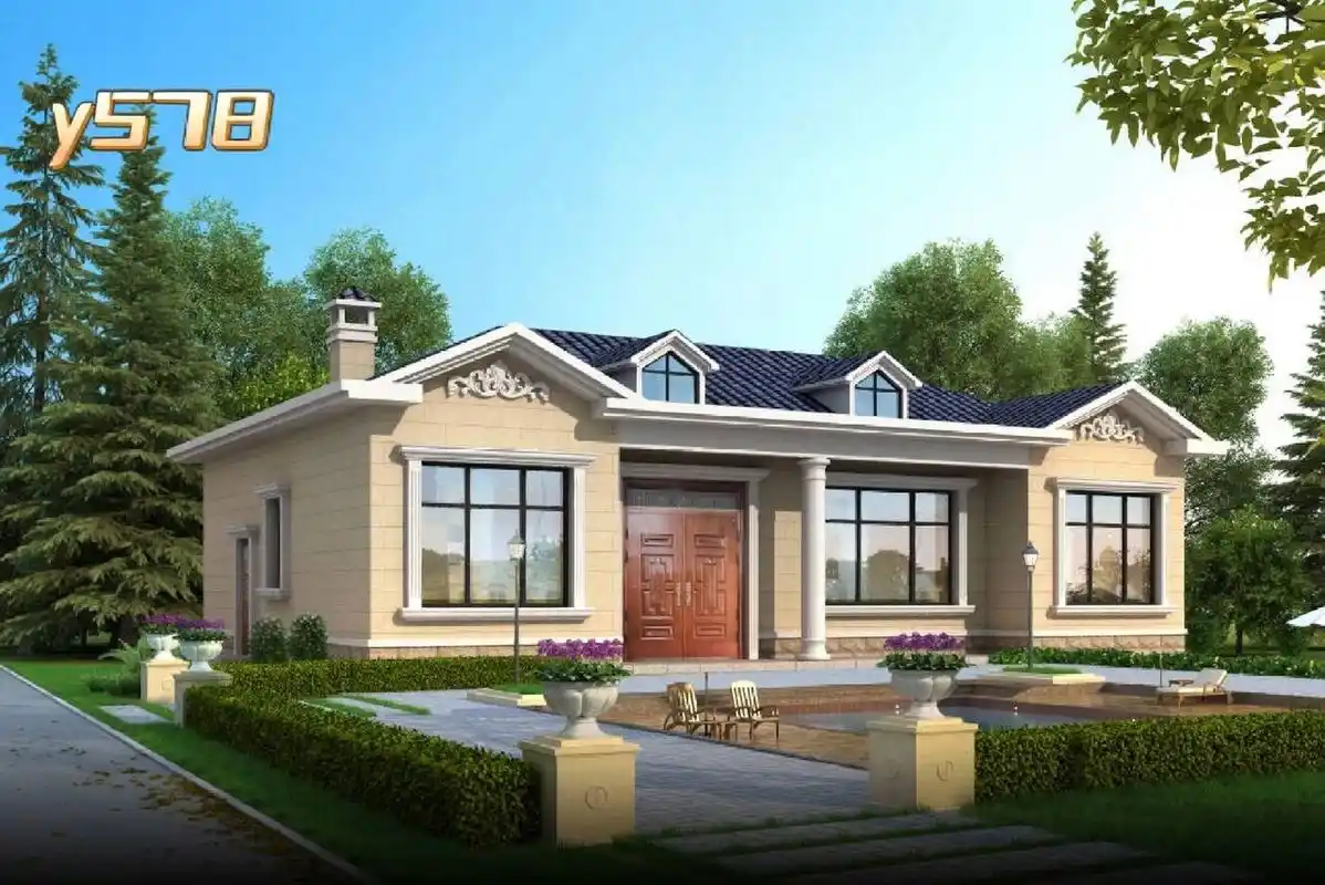 农村一层自建房设计 喜欢收藏 有全套施工图