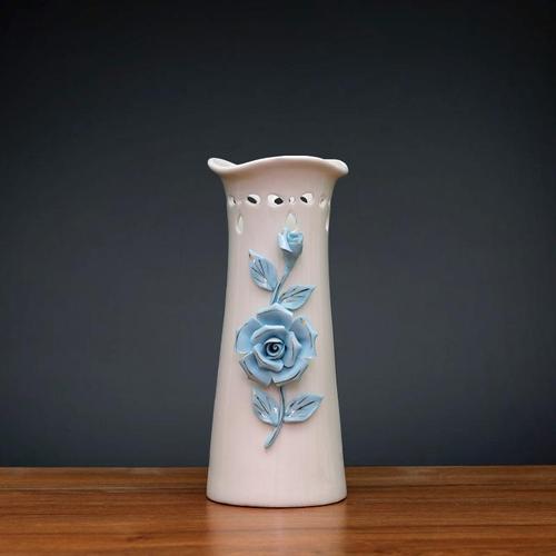 花瓶摆件客厅插花水培富贵竹瓶子干花现代简约陶瓷轻奢小清新 三维工