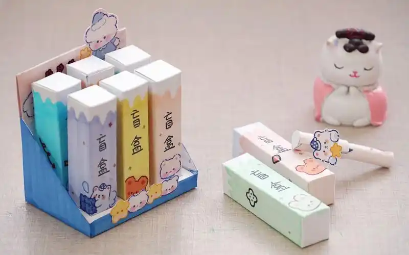 【手工】来做一整套超迷你的盲盒笔,简单萌萌哒,是真的可以写字哦!