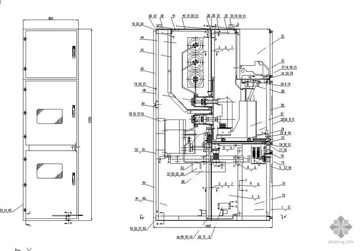 各种高低压配电柜装配图
