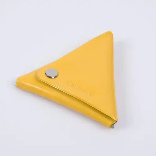 三角形糖果色零钱包 镜面革pvc零钱包