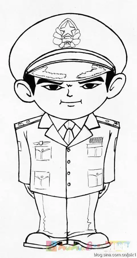 军人简笔画图片大全集怎么画简笔画教程绘画吧-画画