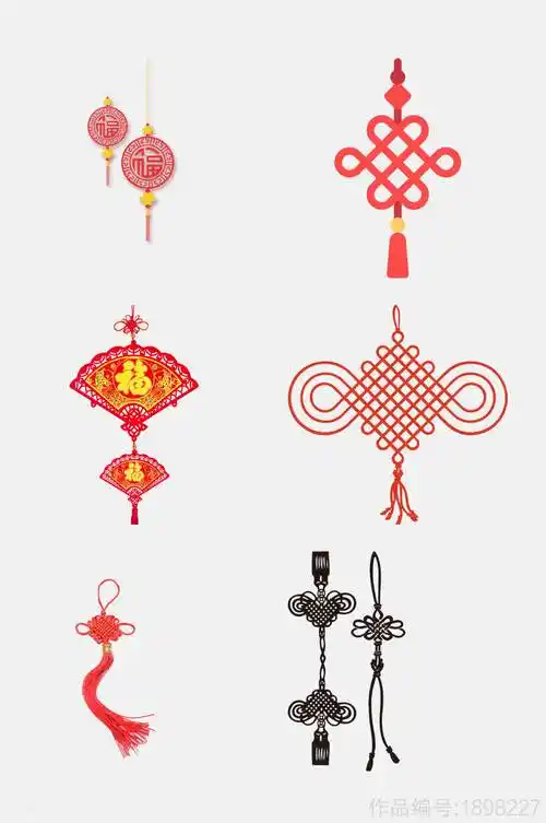 中式创意中国结免抠设计元素