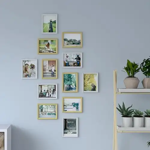 免费冲洗印照片走廊玄关竖版竖挂照片墙相框墙创意挂墙装饰免打孔