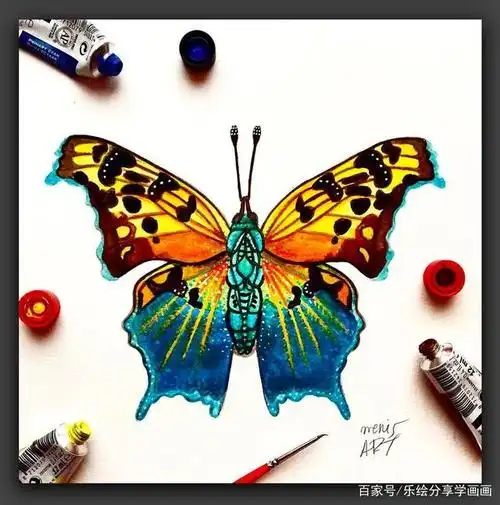 艺术|水彩颜料这样画蝴蝶,美丽的配色太迷人了!