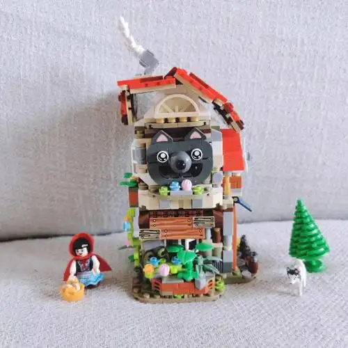 小颗粒积木loz小红帽森林小屋