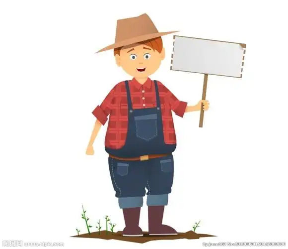 矢量扁平化卡通农民农夫形象设计设计图__动漫人物_动漫动画_设计图库