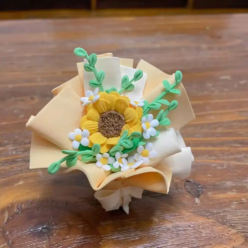 教师节礼物 #手工diy #创意花束 #粘土冰箱贴 小小的 - 抖音