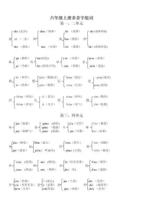 和多音字(和多音字辨析)
