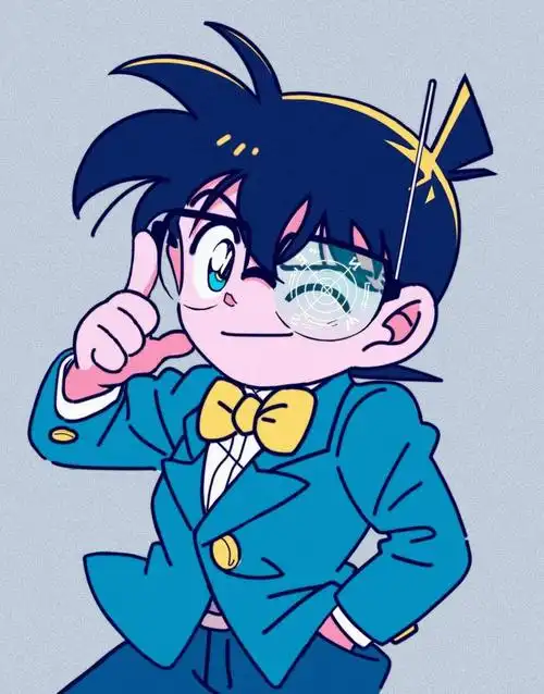 江户川柯南,好可爱的画风!twi:bleucalire