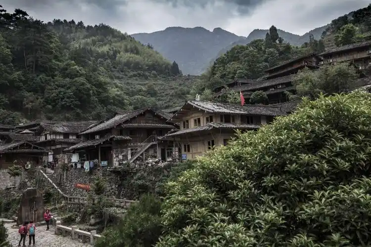 林坑古村落.群山环抱,翠竹掩映,建筑古朴,风格独特.