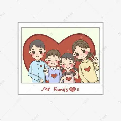 全家福照片简笔画 全家福照片简笔画4人