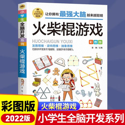 火柴棍游戏全脑开发彩色图案版 6-12岁孩子益智阅读逆向思维抽象思维