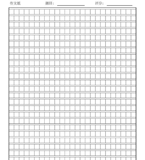 word作文格子纸共4页精编版