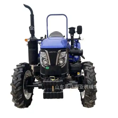 雷沃704四驱拖拉机 大底盘农用水旱两用高花胎旋耕灭茬犁地播种机